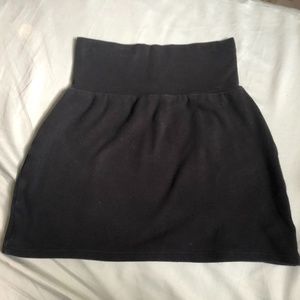 American Apparel Black Cotton Stretch Mini Skirt